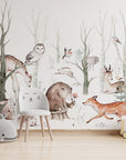 Woodland Forest Wall Decals for Kids | Animals and Tree Wall Decals | Nursery Woodland Stickers