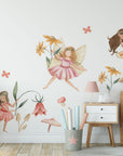 Fairy Wall Decal | Watercolor Fairies Wall Decal | Nursery Fairytale Sticker