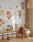 Forest Animals Nursery Wall Decal | Woodland Nursery Decal | Watercolor Bear, Deer, Owl, Fox, Rabbit Stickers | Peel and Stick Wall Decal