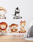 Jungle Wall Decals | Safari Animal Nursery Decor | Kids Room Decal | Reusable and Removable Wall Stickers