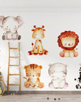 Jungle Wall Decals | Safari Animal Nursery Decor | Kids Room Decal | Reusable and Removable Wall Stickers