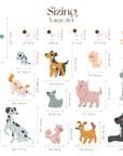 Cute Dog Wall Decals Set for Kids Room Nursery | Self-Adhesive Peel & Stick Dog Stickers