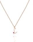 Personalized Birthstone Initial Necklace