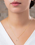 Personalized Birthstone Initial Necklace