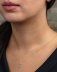 Personalized Birthstone Initial Necklace