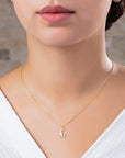 Personalized Birthstone Initial Necklace