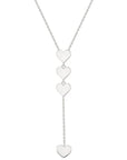 Gold Lariat Heart Dangle Necklace