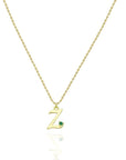 Personalized Birthstone Initial Necklace