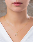 Personalized Birthstone Initial Necklace