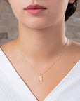 Personalized Birthstone Initial Necklace