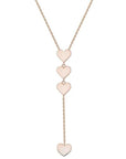 Gold Lariat Heart Dangle Necklace