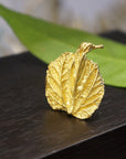 Real Leaf Statement Ring, Handmade Statement Jewelry, Organic Botanical Band, Unique Gift for Nature Lovers, Gold or Sterling Silver 925
