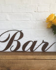 Rustic Bar Sign for Home & Garden