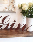 Rusty Metal Gin Sign