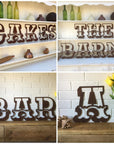 12" Rusty Metal Carnival Alphabet Letters A–Z