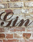 Rusty Metal Gin Sign