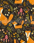 Vintage Foxes | Removable Wallpaper | Self-adhesive | Temporary wallpaper