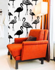 Retro Flamingo | Removable Wallpaper | Self-adhesive | Temporary wallpaper