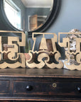 A-Z Rustic 5" or 12" Gold Metal Carnival Letters.