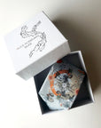 Pale blue silk tie with floral pattern 'Evolution' Men's Luxury Silk necktie