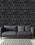 Art Deco Gold Arch Peel and Stick Wallpaper | Wonderwallsboutique