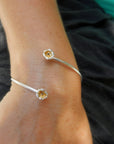 Lily of the Valley Silver Bracelet - Open Cuff, Adjustable Fit-0