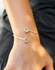 Lily of the Valley Silver Bracelet - Open Cuff, Adjustable Fit-4