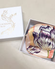 Silk eye mask with tropical floral print designs