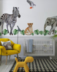 Big Wall sticker Set for kids, Flying Parrot