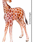 Big Wall sticker Set for kids, Baby giraffe