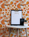 Love Fox | Love Fox Removable Wallpaper | Peel and Stick |