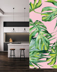 Pink Jungle wallpaper Peel and Stick | Wonderwallsboutique