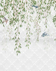 Hanging Leaves Birds Tropical Wallpaper Floral Wall ... | Wonderwallsboutique