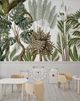 Tropical Palm Leaves Nursery Wallpaper | Wonderwallsboutique