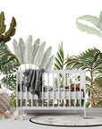 Tropical Palm Leaves Nursery Wallpaper | Wonderwallsboutique