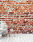 Red Brick Wall Style Wallpaper Peel and Stick | Wonderwallsboutique