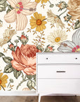 Madelyn Nursery Floral Decor Wallpaper Madelyn Nurse... | Wonderwallsboutique