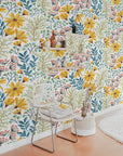 Field Colorful Flowers | Removable Wallpaper | Pattern