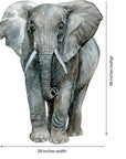 Big Wall sticker Set for kids, Elephant front facing