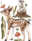 Big Wall sticker Set for kids, Nursery wall sticker, big set forest animals, nursery woodland, hand painted, watercolor, Forest Buddies 2