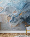 Marble aquarelle textured Wallpaper Mural - Blue and... | Wonderwallsboutique