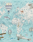 Kids World Map Wallpaper Peel and Stick | Wonderwallsboutique