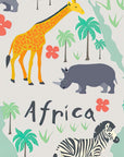 Giant Safari Kids Safari Map Wallpaper Mural Mural | Wonderwallsboutique