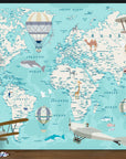 Kids World Map Wallpaper Peel and Stick | Wonderwallsboutique