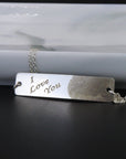 Actual Handwriting Bar Bangle