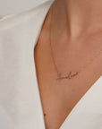 Horizontal 2 Side Name Necklace