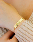 Actual Handwriting Bar Bangle