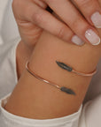 Leaf Bangle Adjustable Bracelet