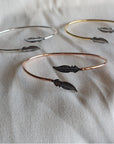 Leaf Bangle Adjustable Bracelet
