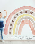 Medium Boho Rainbow Wall Sticker Mural Ideal for Nursery, Kids Room, Photo Prop, Baby Shower, Rainbow Baby, Bedroom Decoration